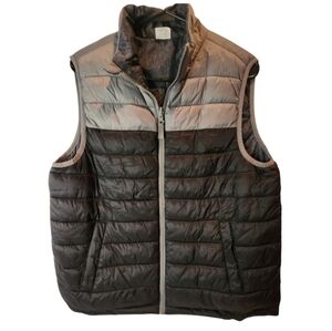 Boys Gray,black Puffer Vest